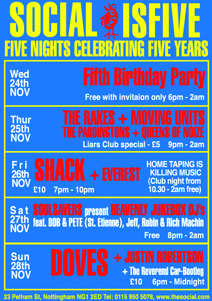 THE SOCIAL 5th Birthday party poster